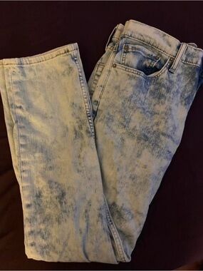 Levi's High Rise Acid Wash Light Blue Jeans